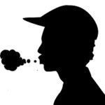 silhouette slechte adem