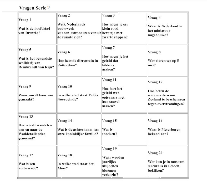 Vragenserie 2